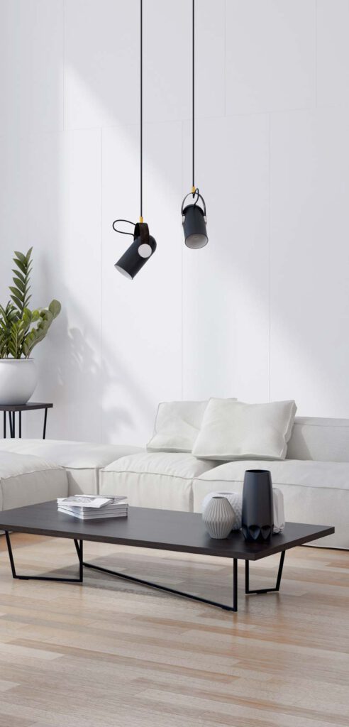 Wohnzimmer mit Lampen